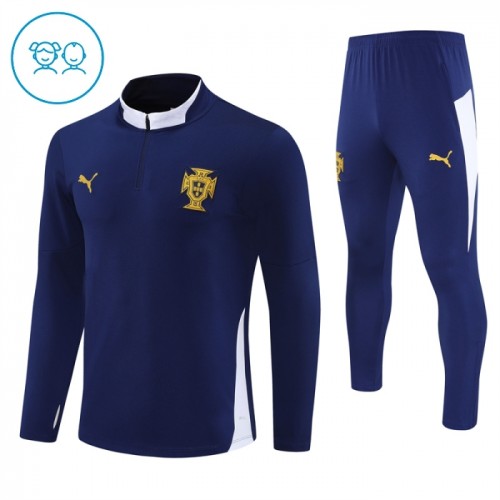 Portugal Trainings Sweatshirt Kwart-Zip 2024-25 Navy - Kind Portugal Trainings Sweatshirt Kwart-Zip 2024-25 Navy - Kind